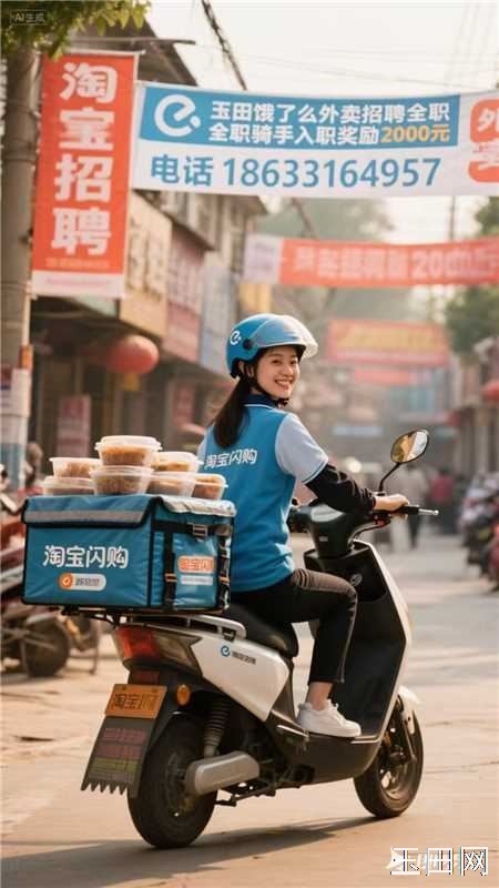 玉田饿了么外卖招募全职外卖骑手！！